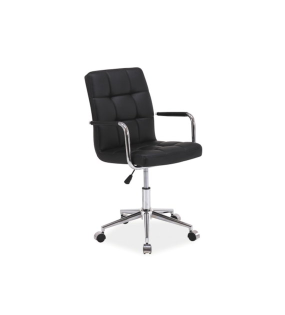 FOTEL OBROTOWY Q-022 CZARNY