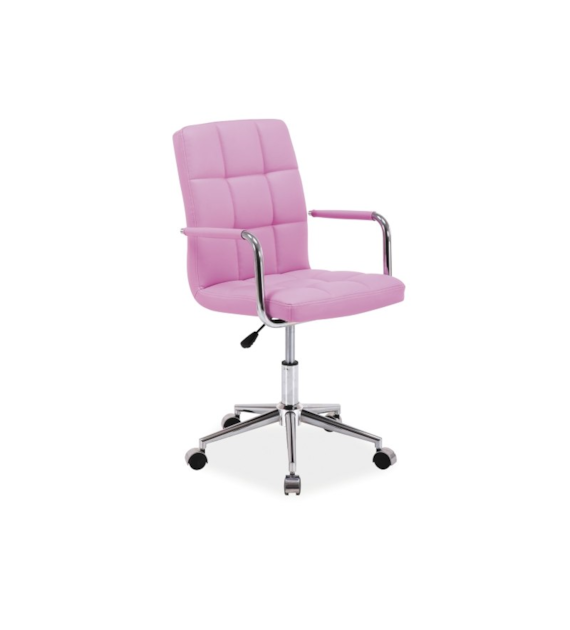 FOTEL OBROTOWY Q-022 RÓŻOWY