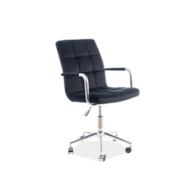 FOTEL OBROTOWY Q-022 VELVET CZARNY BLUVEL19