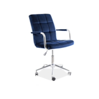 FOTEL OBROTOWY Q-022 VELVET GRANATOWY BLUVEL 86