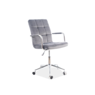 FOTEL OBROTOWY Q-022 VELVET SZARY BLUVEL14