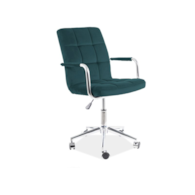 FOTEL OBROTOWY Q-022 VELVET  ZIELONY BLUVEL 78