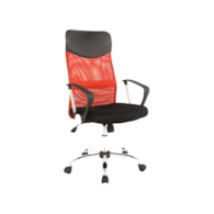 FOTEL OBROTOWY Q-025 CZERWONO/CZARNY