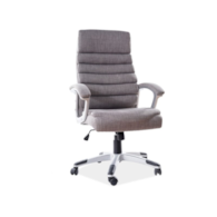 FOTEL OBROTOWY Q-087 SZARY MATERIAŁ