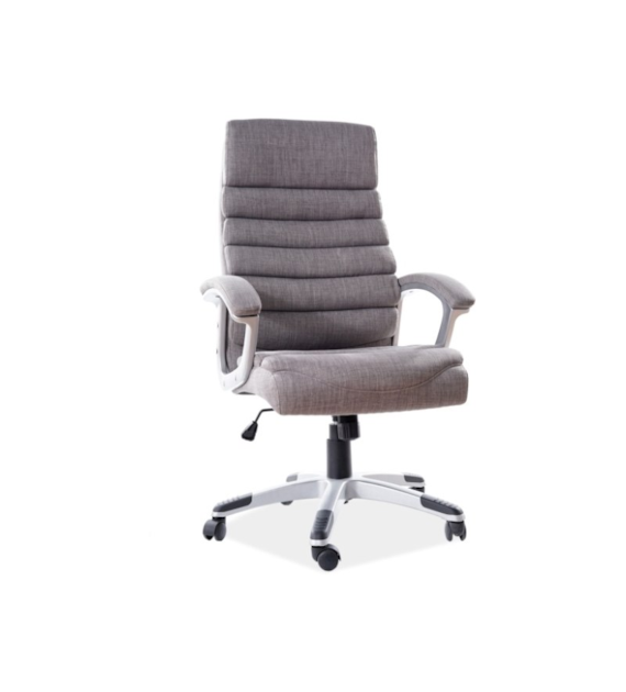 FOTEL OBROTOWY Q-087 SZARY MATERIAŁ