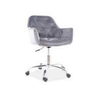 FOTEL OBROTOWY Q-190 VELVET SZARY BLUVEL 14