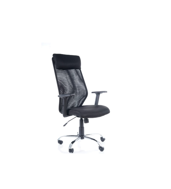 FOTEL OBROTOWY Q-211 CZARNY