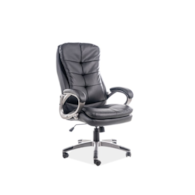 FOTEL OBROTOWY Q-270 CZARNY EKOSKÓRA