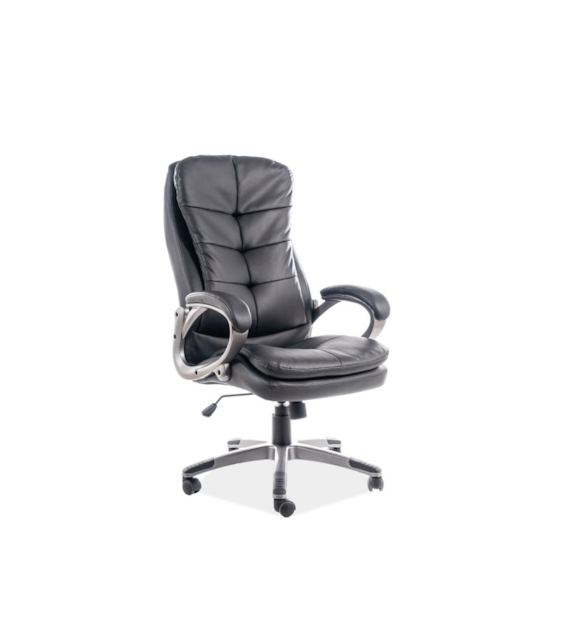 FOTEL OBROTOWY Q-270 CZARNY EKOSKÓRA