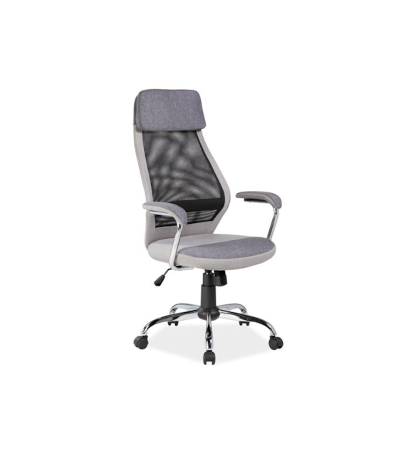 FOTEL OBROTOWY Q-336 SZARY