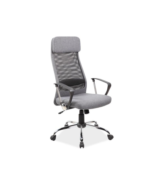 FOTEL OBROTOWY Q-345 SZARY