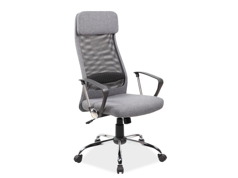 FOTEL OBROTOWY Q-345 SZARY