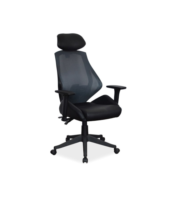 FOTEL OBROTOWY Q-406 CZARNY