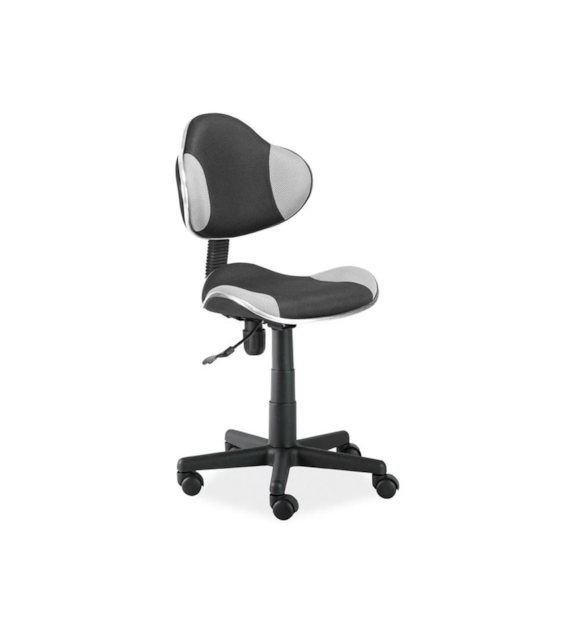 FOTEL OBROTOWY Q-G2 SZARO/CZARNY