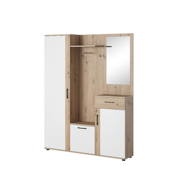 PRZEDPOKÓJ ZESTAW P-006 DĄB ARTISAN / BIAŁY MAT