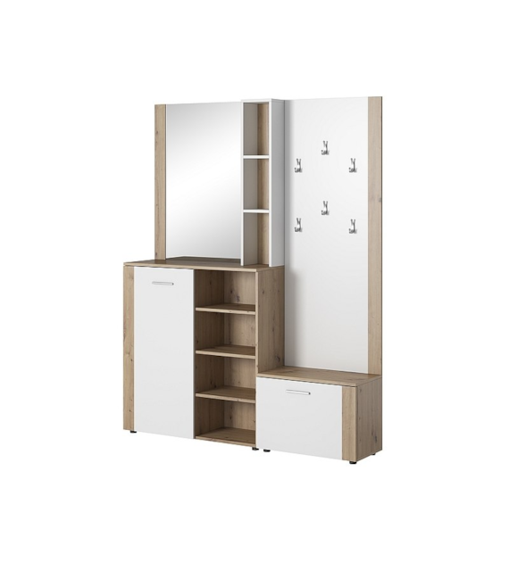 PRZEDPOKÓJ ZESTAW P-007 DĄB ARTISAN / BIAŁY MAT