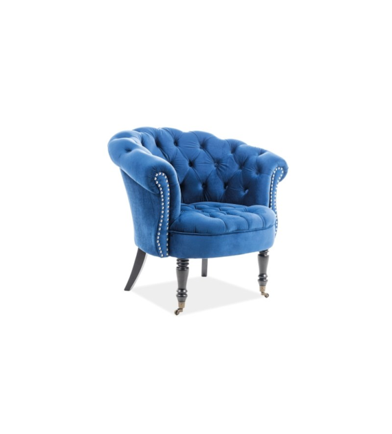 FOTEL PHILIPS VELVET GRANATOWY BLUVEL 86