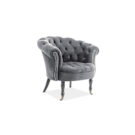 FOTEL PHILIPS VELVET SZARY BLUVEL 14