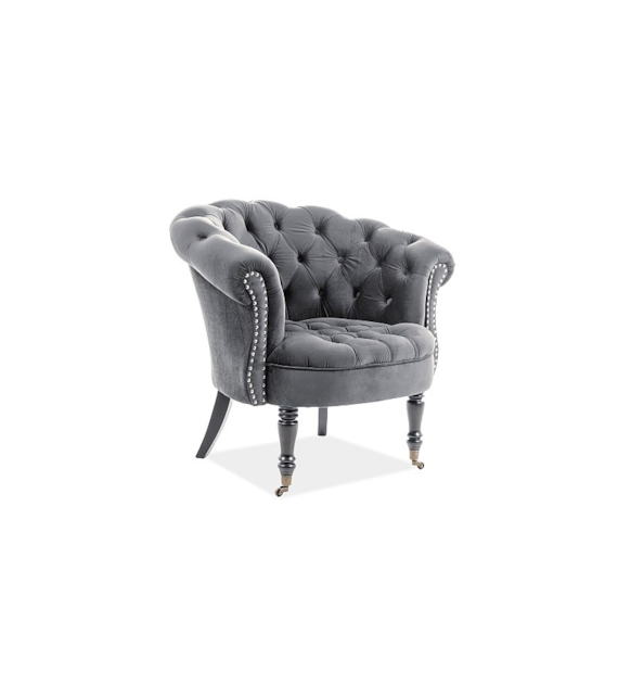 FOTEL PHILIPS VELVET SZARY BLUVEL 14