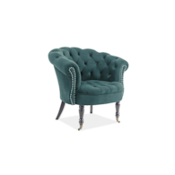 FOTEL PHILIPS VELVET ZIELONY BLUVEL 78
