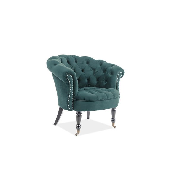 FOTEL PHILIPS VELVET ZIELONY BLUVEL 78