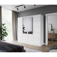 BALI D4 szafa biała/lustro