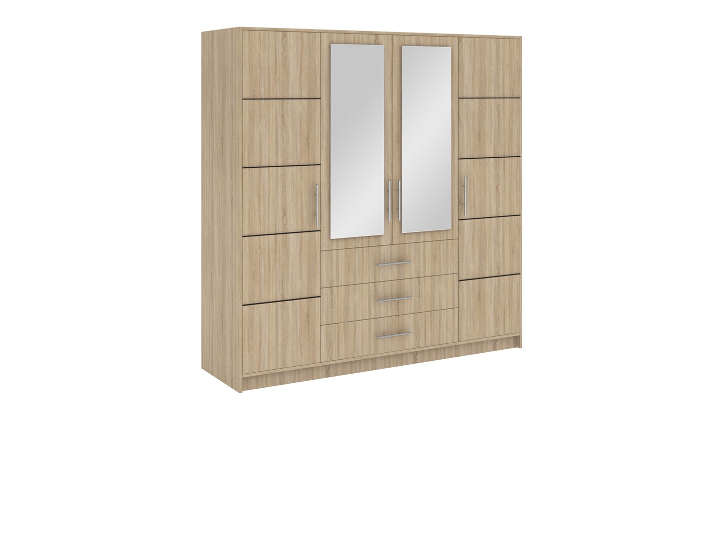 BALI D4 szafa dąb sonoma/lustro