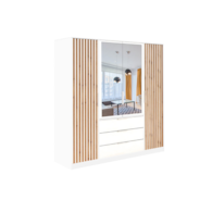 BALI D4 LUX szafa biały/lustro