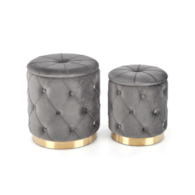POLLY zestaw 2 puf, popiel (1p=1kpl)