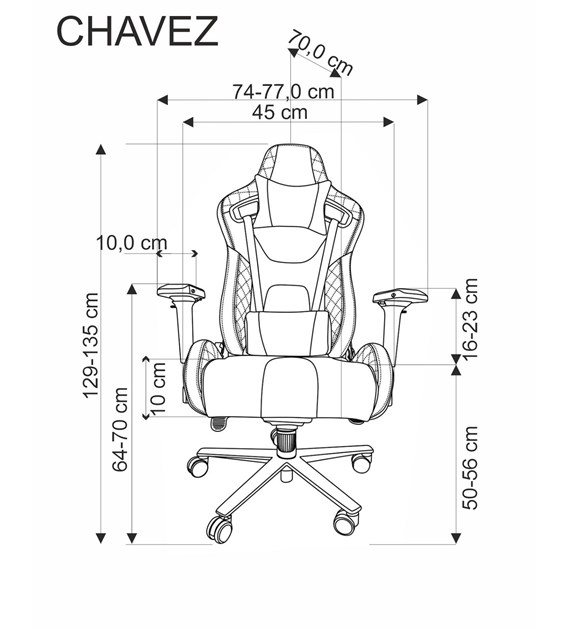 CHAVEZ fotel gabinetowy czarny