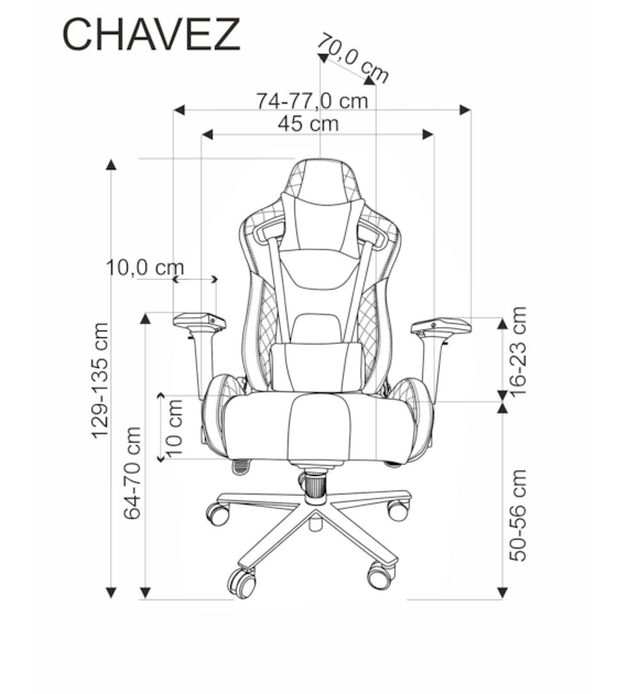 CHAVEZ fotel gabinetowy czarny