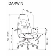DARWIN fotel gabinetowy cappuccino (1p=1szt)