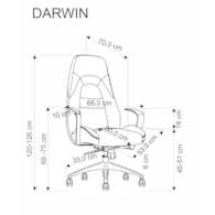 DARWIN fotel gabinetowy cappuccino (1p=1szt)