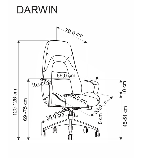 DARWIN fotel gabinetowy cappuccino (1p=1szt)
