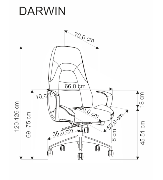 DARWIN fotel gabinetowy cappuccino (1p=1szt)