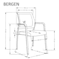 BERGEN fotel czarny (1p=4szt)